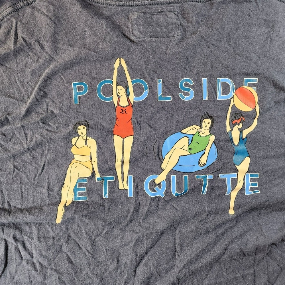 Barney Cools Poolside Etiquette Swimming T-shirt XL Tee
